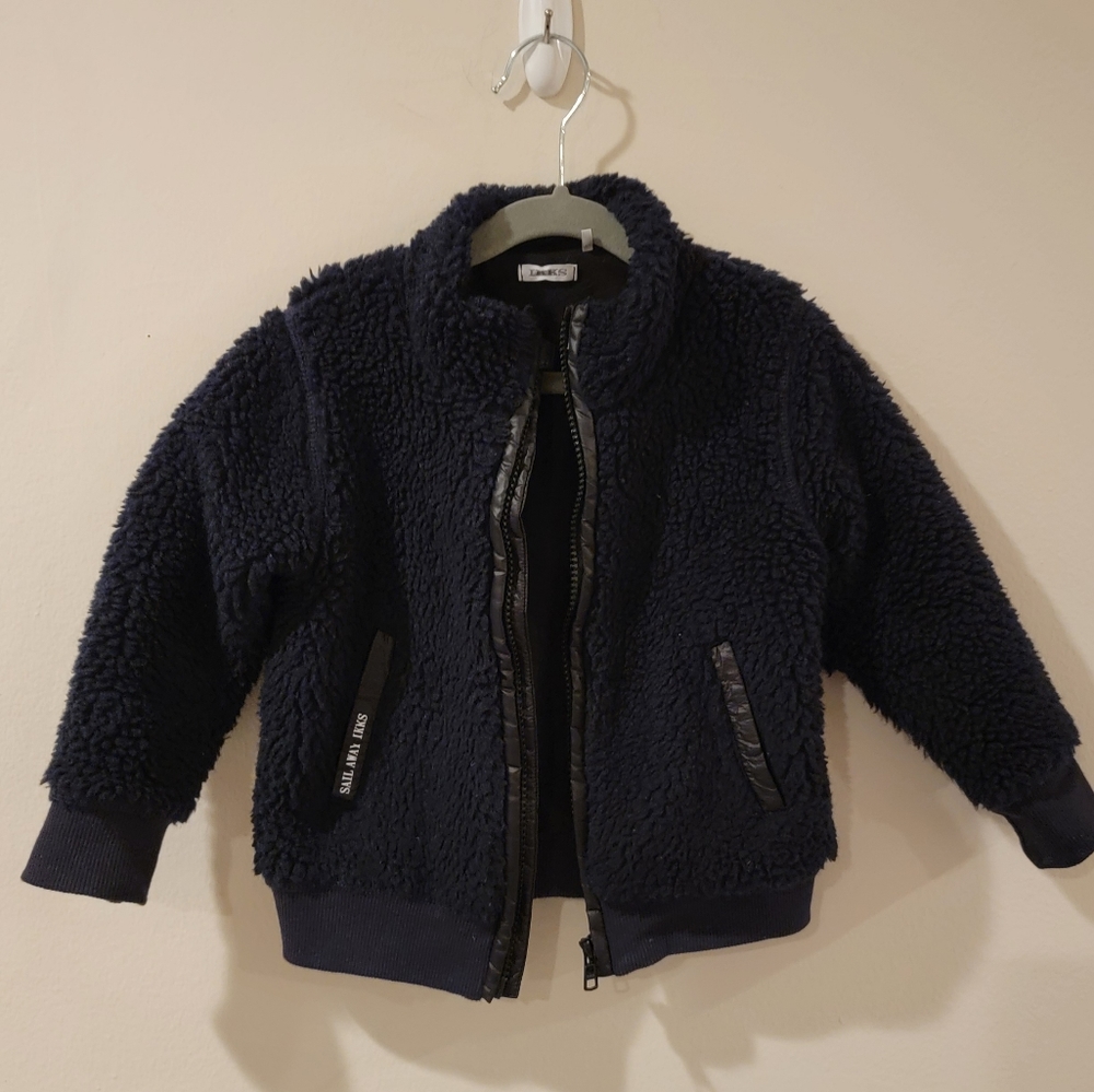 Ikks Little Boys Fleece Zip Jacket NWT size 3a 94cm Size 3t